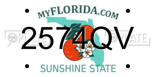 2574QV Florida License Plate