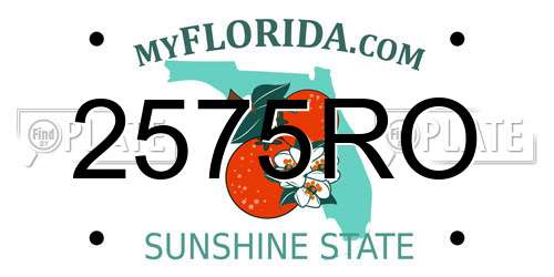 2575RO Florida License Plate
