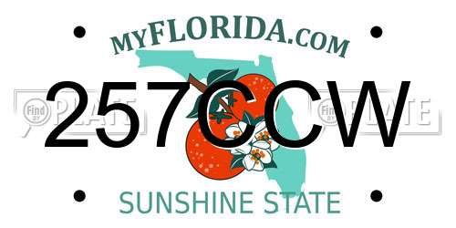 257CCW Florida License Plate