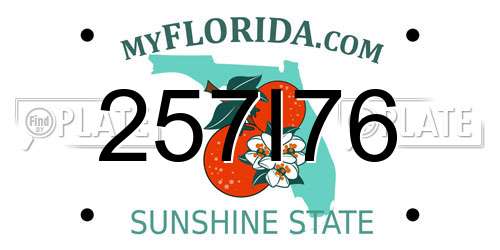 257I76 Florida License Plate