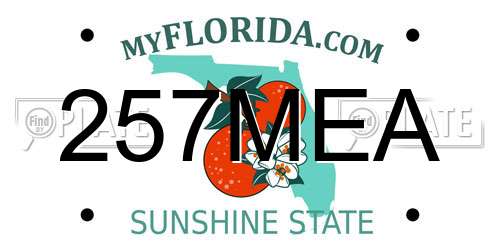 257MEA Florida License Plate