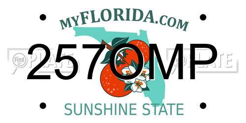 257OMP Florida License Plate