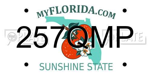 257QMP Florida License Plate