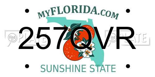 257QVR Florida License Plate