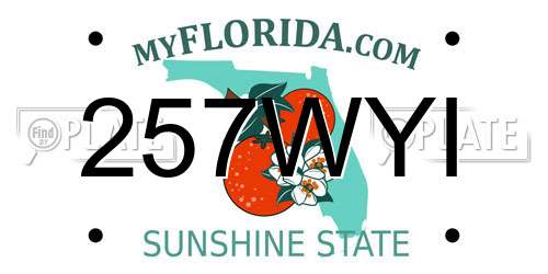 257WYI Florida License Plate