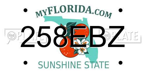 258EBZ Florida License Plate