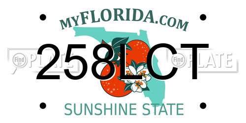 258LCT Florida License Plate
