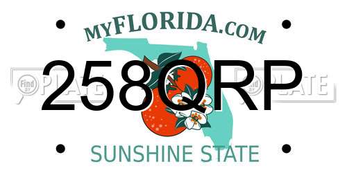 258QRP Florida License Plate