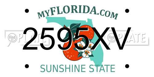 2595XV Florida License Plate