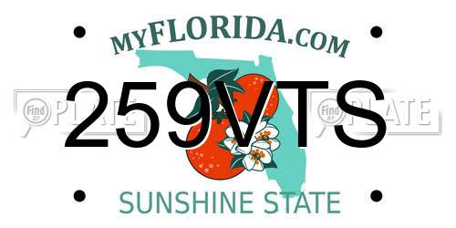259VTS Florida License Plate