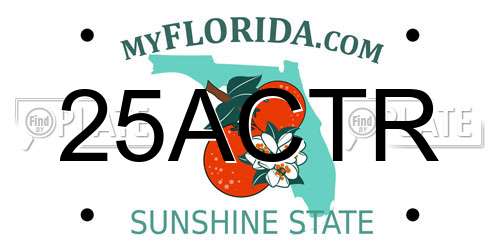 25ACTR Florida License Plate