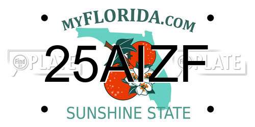 25AIZF Florida License Plate