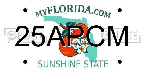 25APCM Florida License Plate