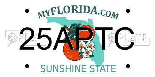 25APTC Florida License Plate
