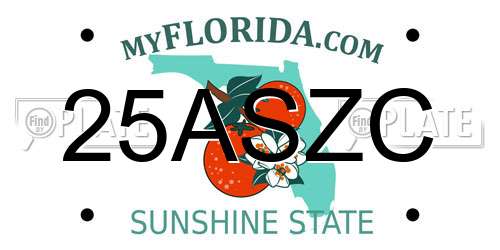 25ASZC Florida License Plate