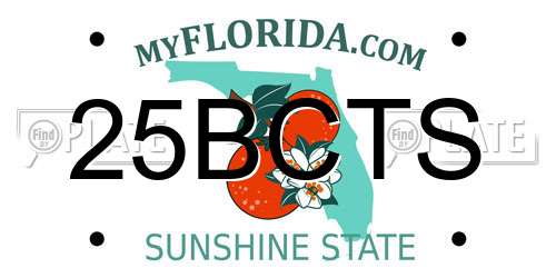 25BCTS Florida License Plate