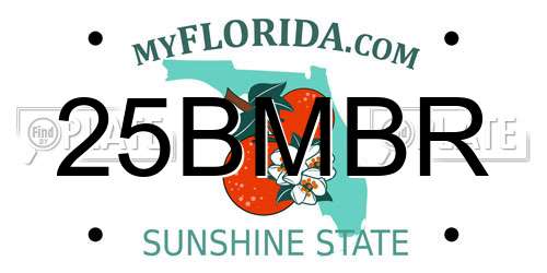 25BMBR Florida License Plate