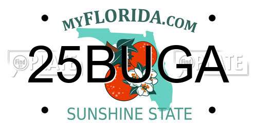 25BUGA Florida License Plate