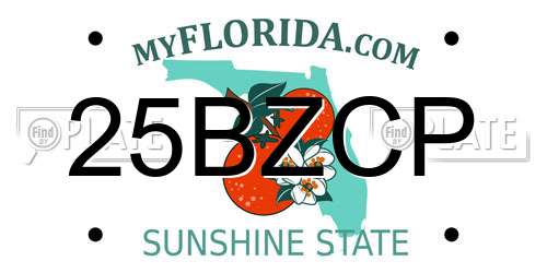 25BZCP Florida License Plate
