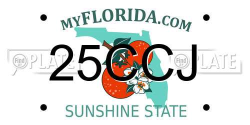 25CCJ Florida License Plate