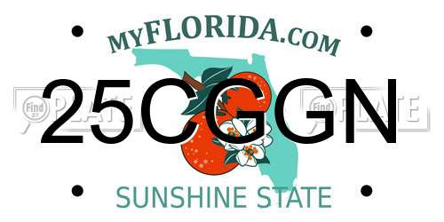 25CGGN Florida License Plate