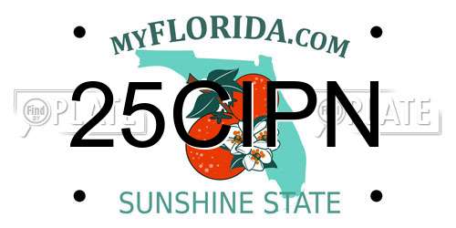 25CIPN Florida License Plate
