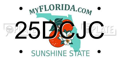 25DCJC Florida License Plate