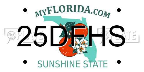 25DFHS Florida License Plate