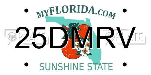 25DMRV Florida License Plate