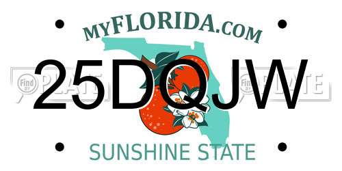 25DQJW Florida License Plate