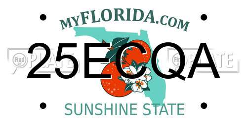 25ECQA Florida License Plate