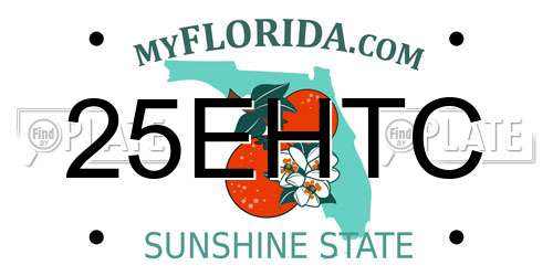 25EHTC Florida License Plate