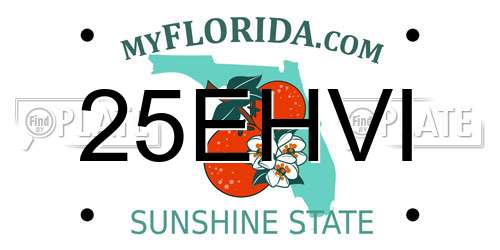 25EHVI Florida License Plate