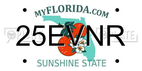 25EVNR Florida License Plate