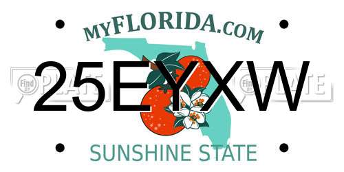 25EYXW Florida License Plate