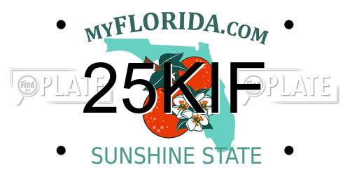 25KIF Florida License Plate