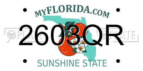 2603QR Florida License Plate