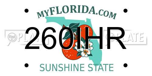 260IHR Florida License Plate