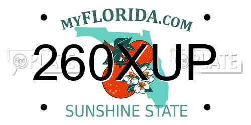 260XUP Florida License Plate