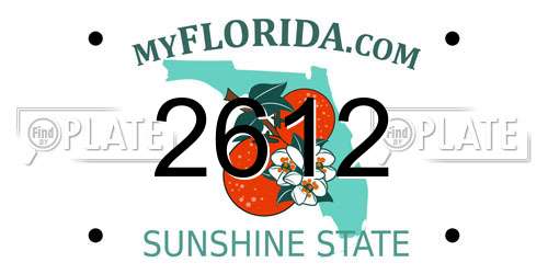 2612 Florida License Plate