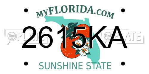 2615KA Florida License Plate