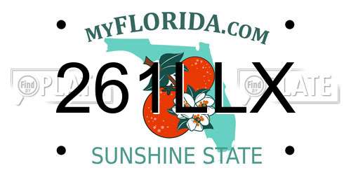 261LLX Florida License Plate