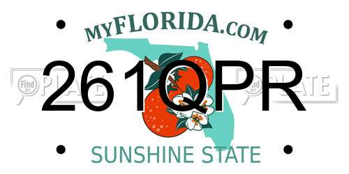 261QPR Florida License Plate