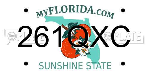 261QXC Florida License Plate
