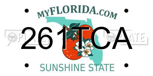 261TCA Florida License Plate