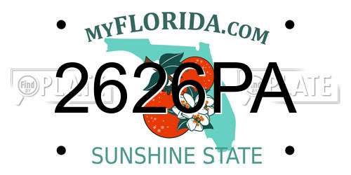 2626PA Florida License Plate