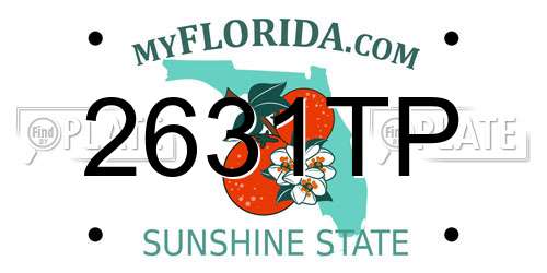 2631TP Florida License Plate