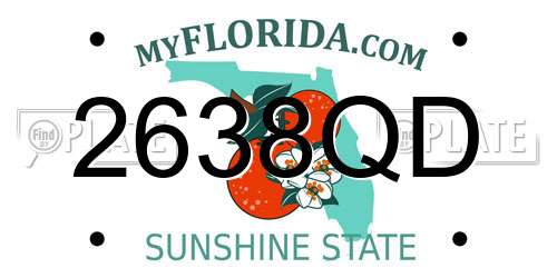 2638QD Florida License Plate