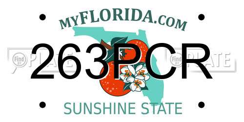 263PCR Florida License Plate