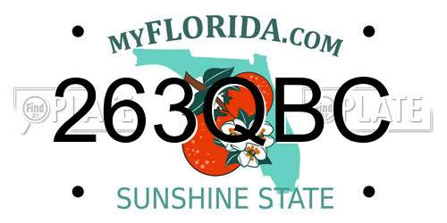 263QBC Florida License Plate